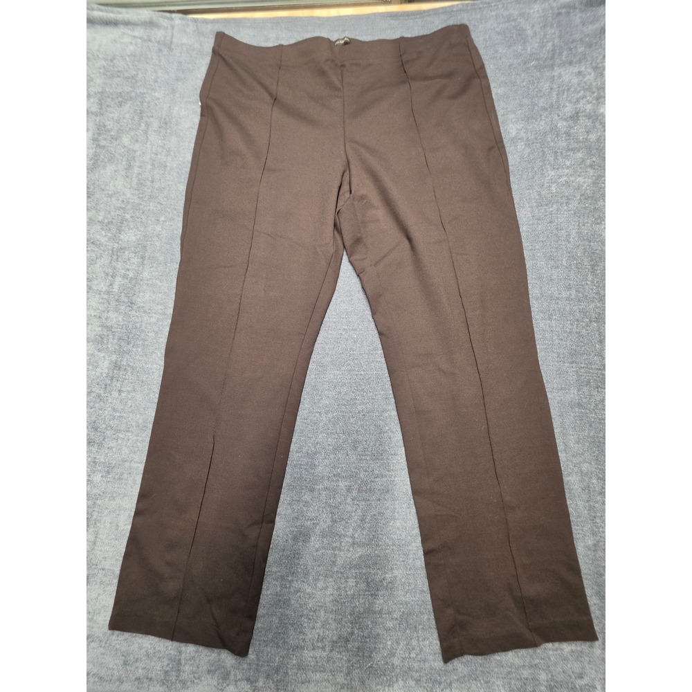 Banana Republic Womens XXL Brown Ponte Knit Pintuck Straight Leg Pants New